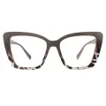 Cordelia - Square Brown Glasses for Women